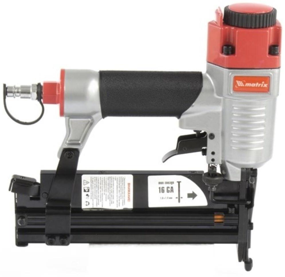 Нейлер-степлер MATRIX 57427, пневм., регулировка глуб., гвозди 18GA/16GA, скобы 18 GA