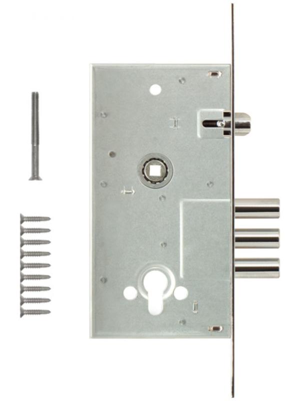 Замок врезной KALE 252/R w/b, под ц/м, цвет хром