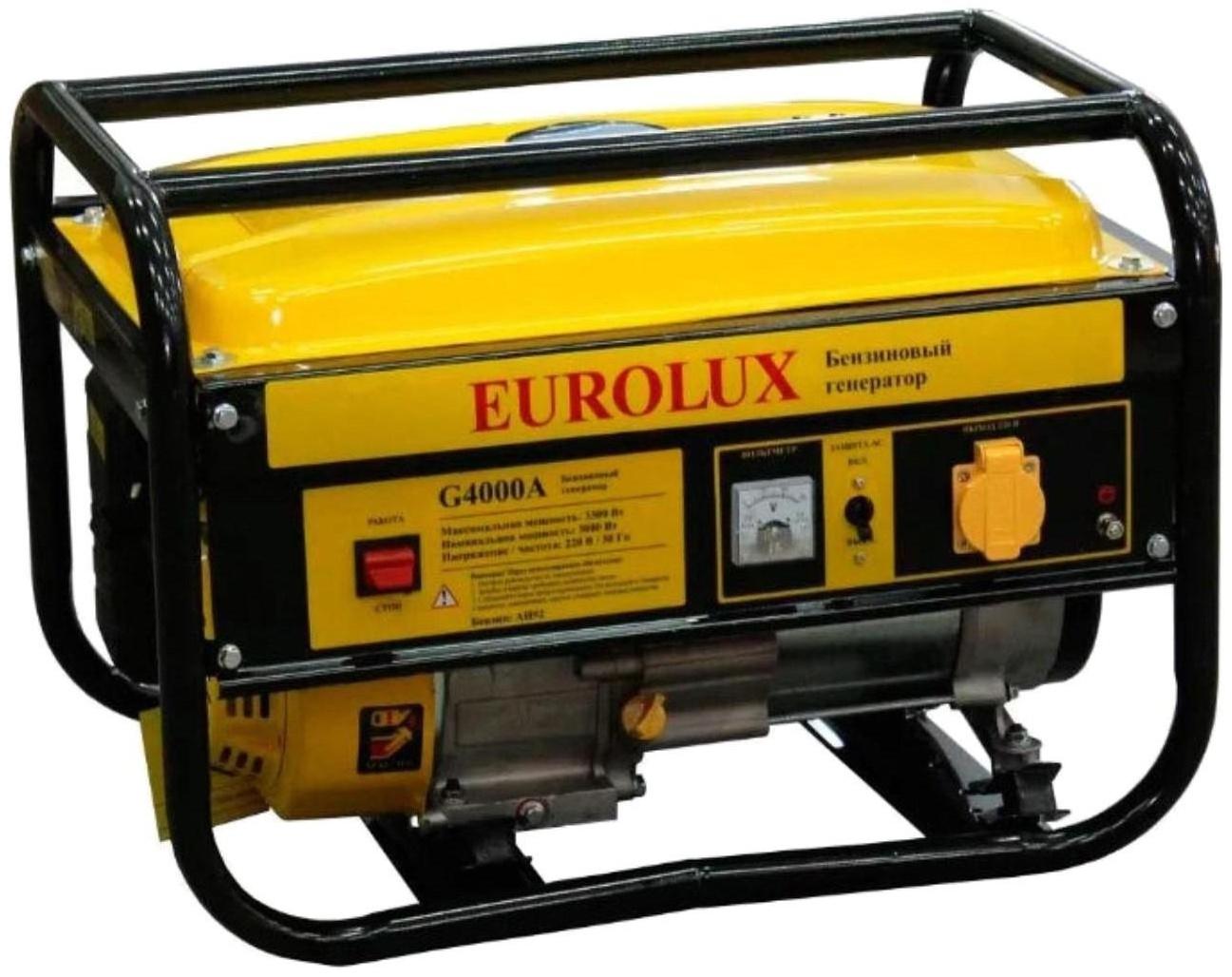 Электрогенератор Eurolux G4000A, бенз., 3.3 кВт, 220 В, 7 л.с., 15 л, ручной старт