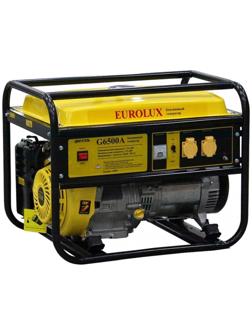 Электрогенератор Eurolux G6500A, бензиновый, 5/5.5 кВт, 220 В, 13 л.с., 15 л, ручной старт