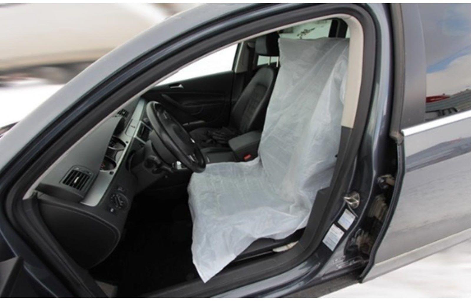 Полиэтиленовые чехлы для сидений PINGO, белые 10 мкрн, размер 79 х 130 см, рулон 500 шт.