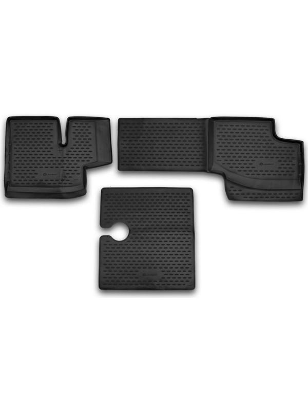 Коврики в салон КАМАЗ 6520, 01/2014-2016, 3 шт. (полиуретан)