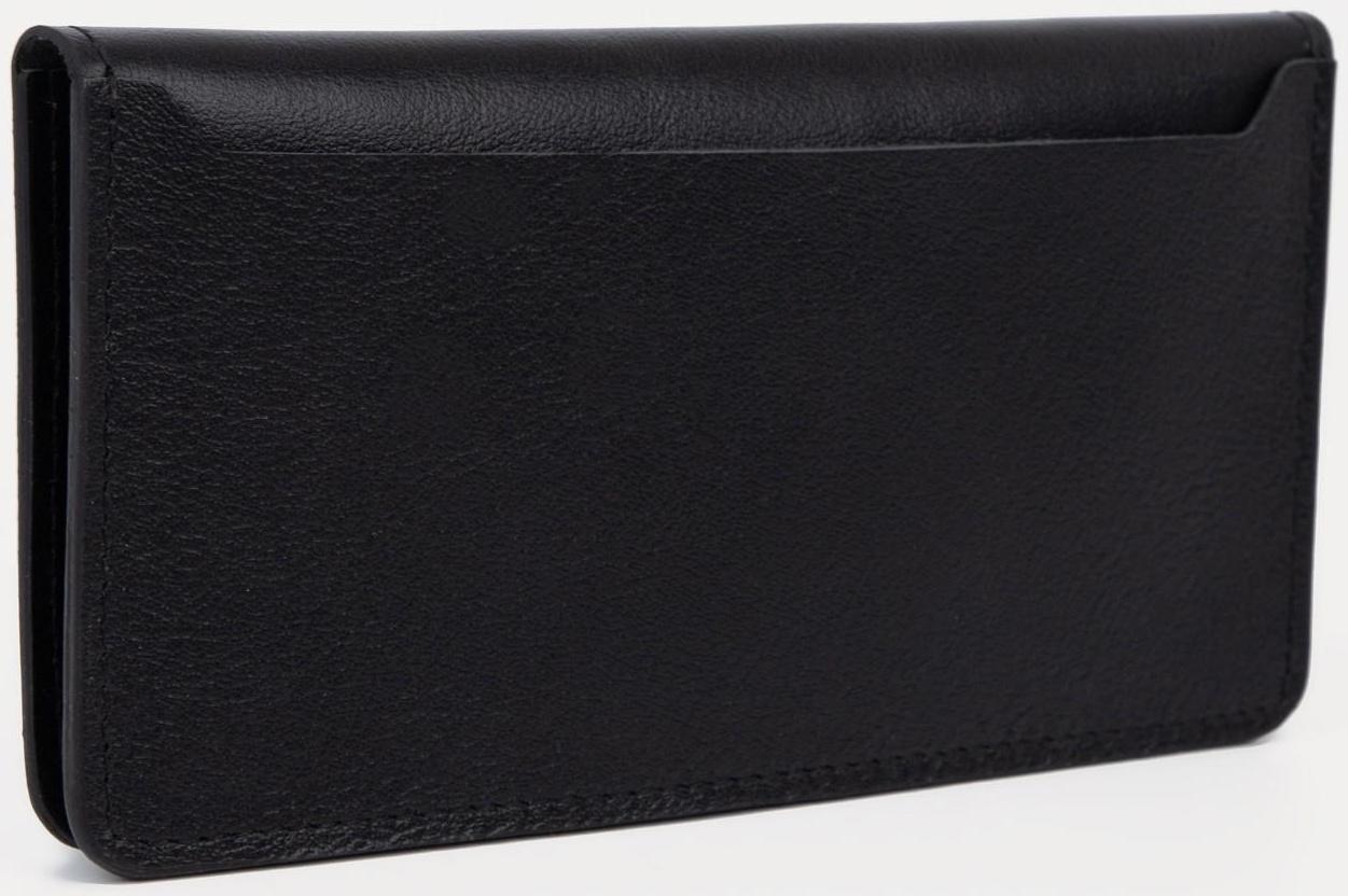 Портмоне без застёжки, для купюр, для карт, цвет чёрный