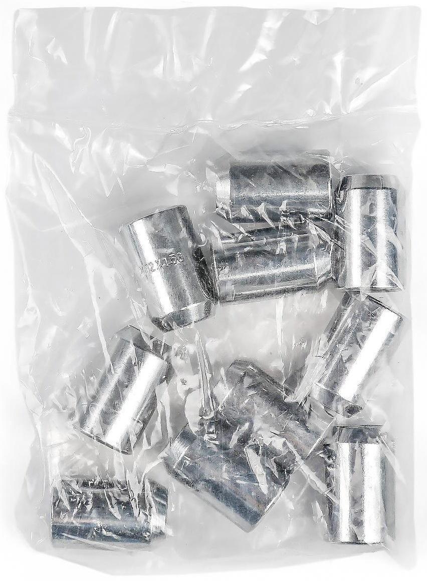 Гайка 12 х 1,5 мм, высота 32, под шестигранник, хром, набор 20 шт