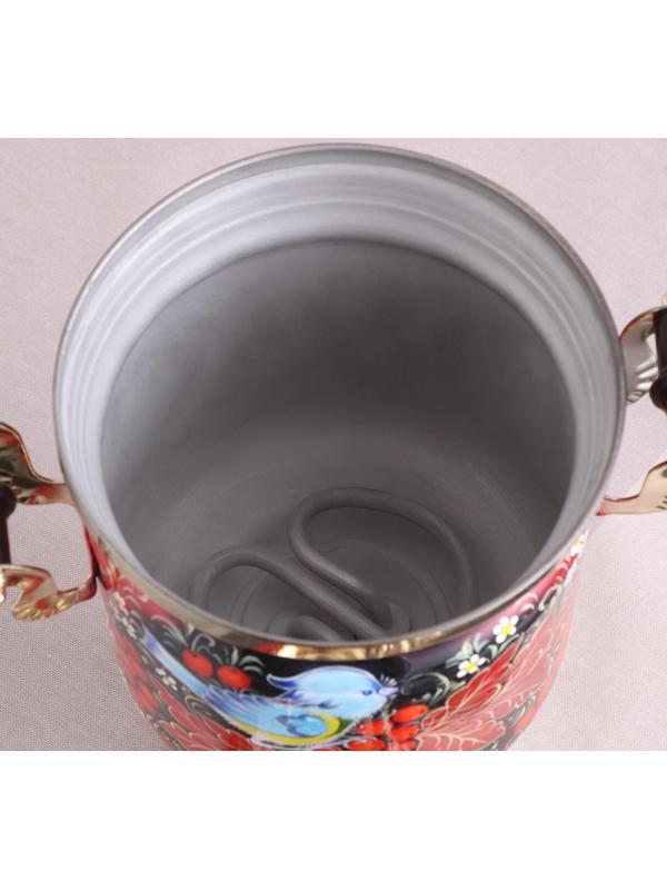 Набор «Рябина», 3 предмета, самовар 3 л, заварочный чайник 0,7 л, поднос