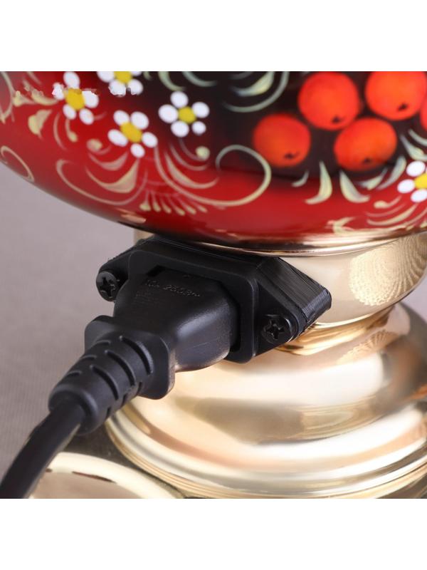 Набор «Рябина», 3 предмета, самовар 3 л, заварочный чайник 0,7 л, поднос