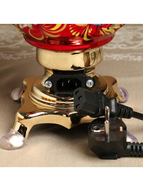 Набор «Васильки», рюмка, 3 предмета, самовар 3 л, заварочный чайник 0,7 л, поднос