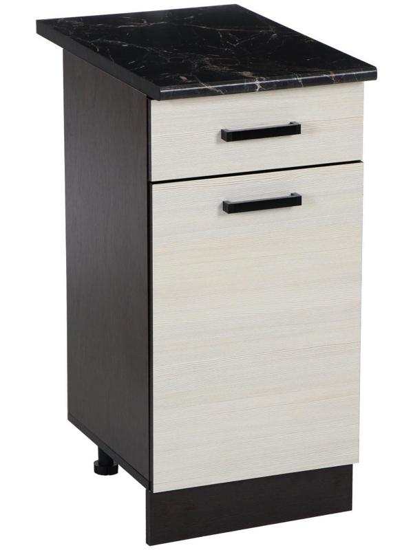 Шкаф напольный Мальва, Н400-1Я, 400х450х850, Венге/Лоредо