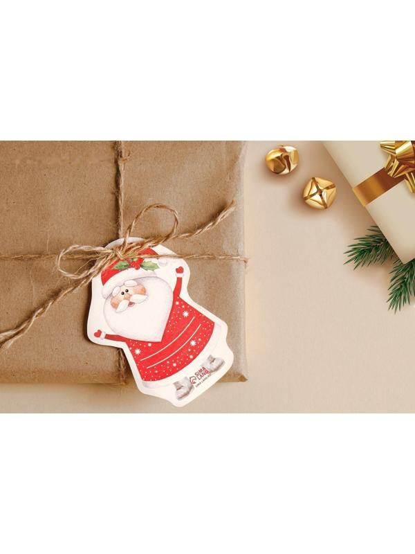 Шильдик декоративный на подарок «Дедушка Мороз», 6,5 × 9,1 см