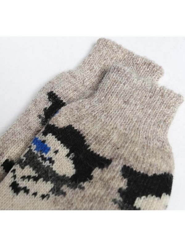 Носки мужские шерстяные «Снеговик», цвет серый, размер 25