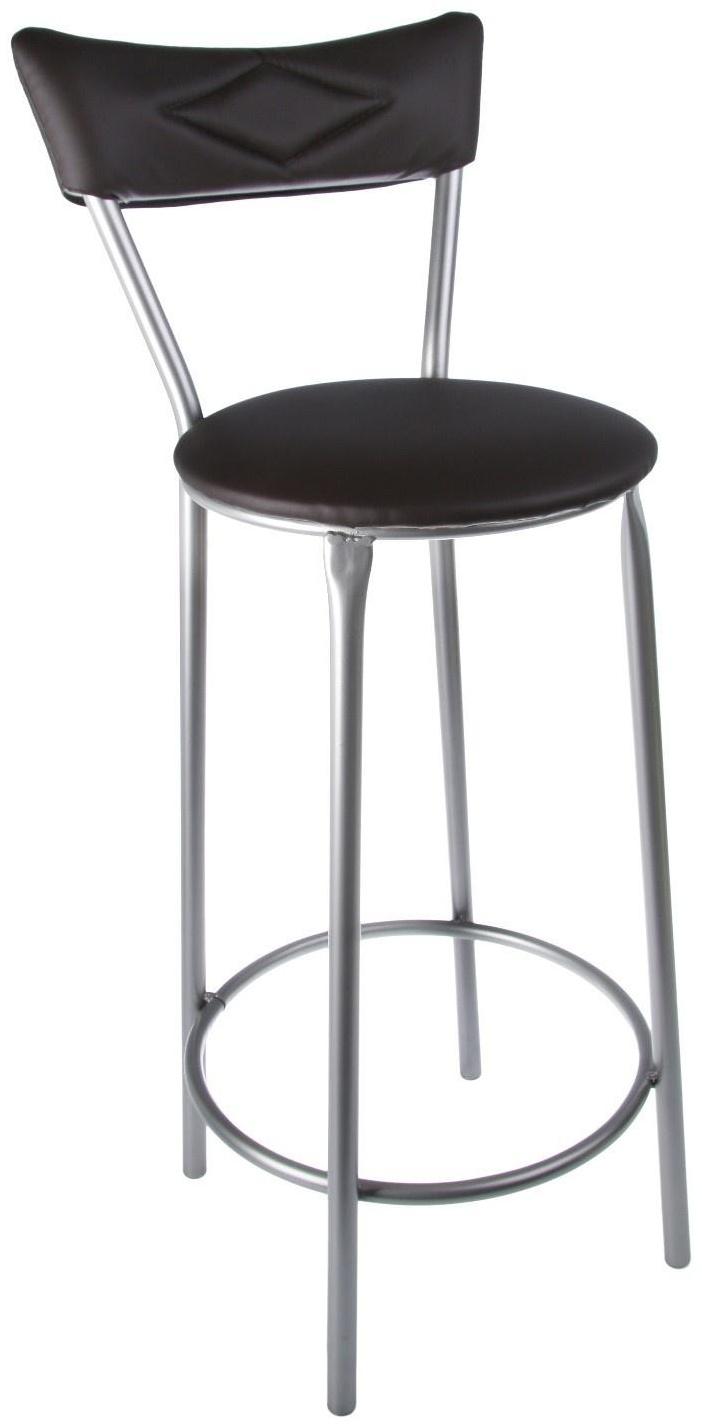 Стул барный с мягкой спинкой, Черный