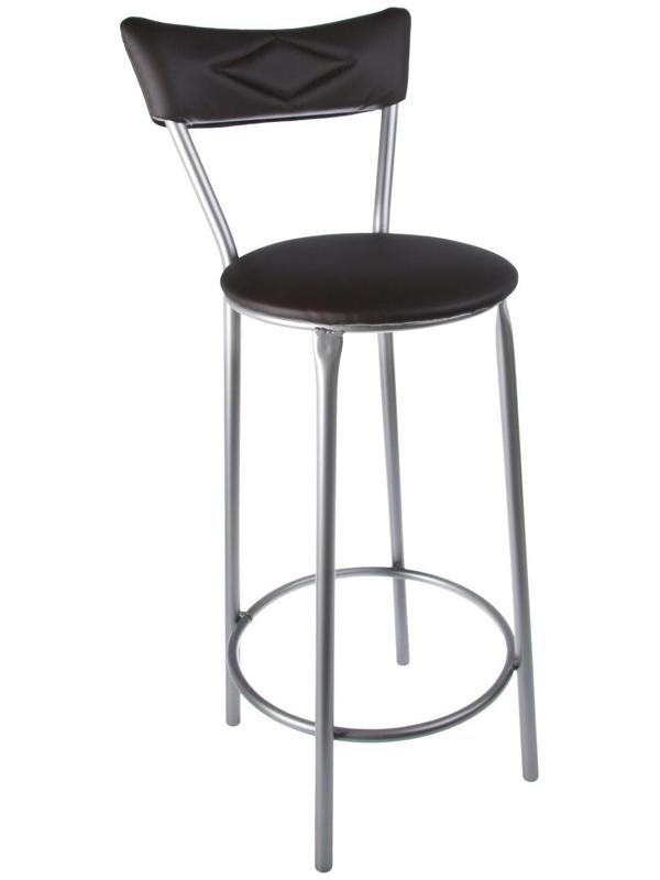 Стул барный с мягкой спинкой, Черный