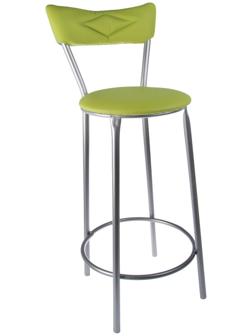 Стул барный с мягкой спинкой, Оливковый