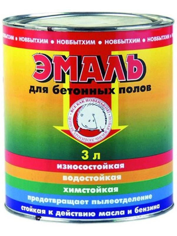 Эмаль для бетонных полов желто-коричневая 3л