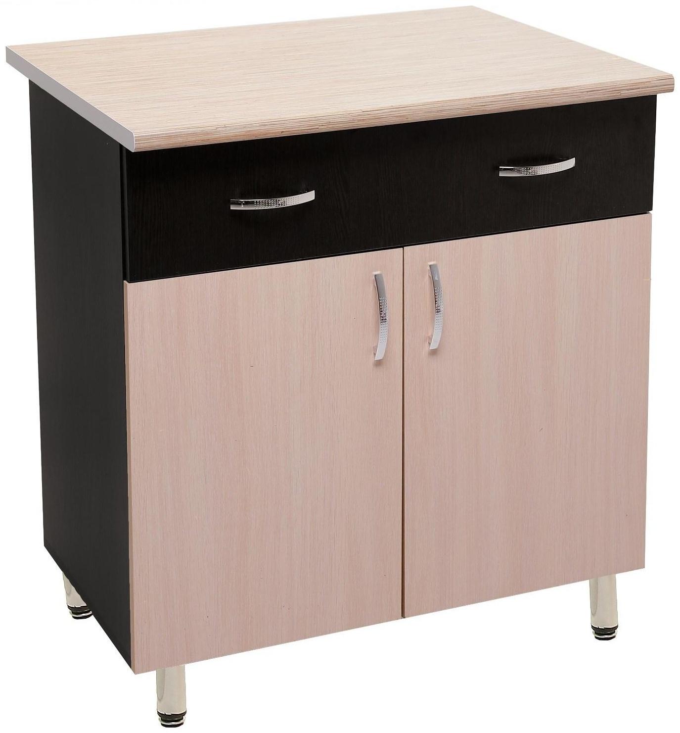 Шкаф напольный 800-1 ящ Тоника, 800х850х600, Венге/Дуб молочный