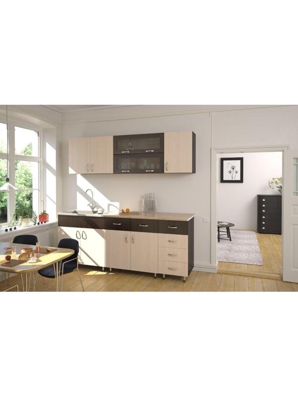 Шкаф напольный 800-1 ящ Тоника, 800х850х600, Венге/Дуб молочный