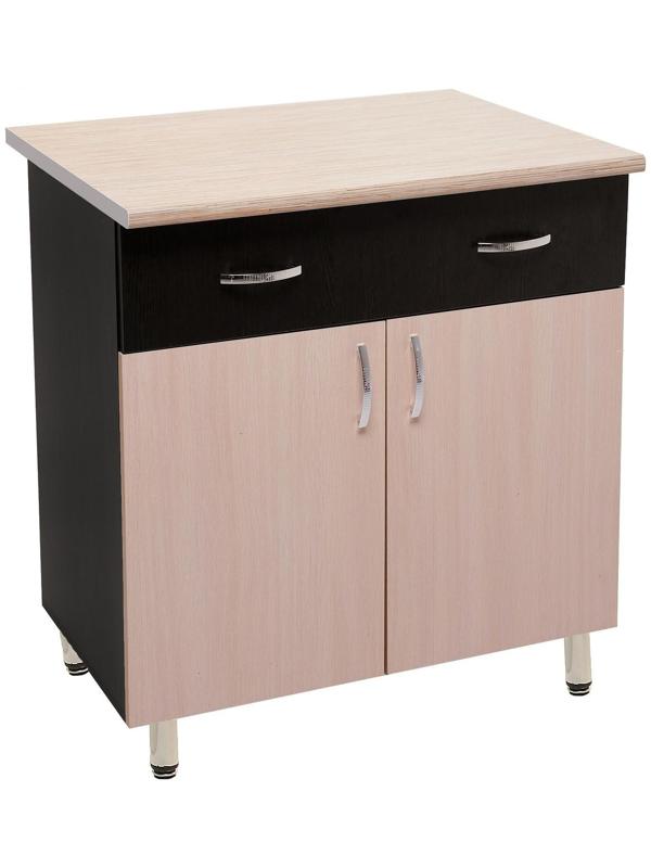 Шкаф напольный 800-1 ящ Тоника, 800х850х600, Венге/Дуб молочный