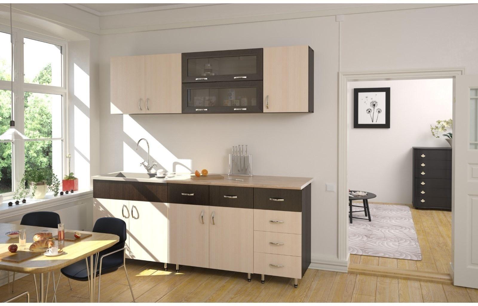 Шкаф напольный 600 Тоника, 2 ящика, 600х850х600, Венге/Дуб молочный