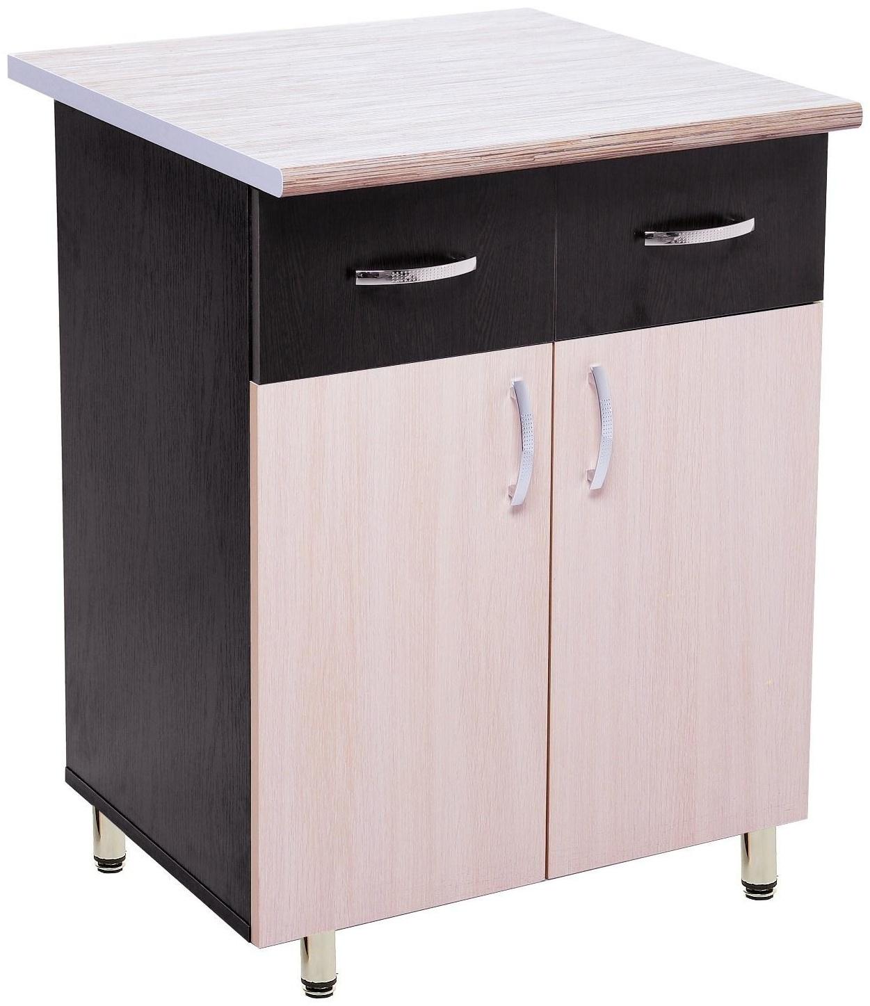 Шкаф напольный 600 Тоника, 2 ящика, 600х850х600, Венге/Дуб молочный