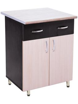 Шкаф напольный 600 Тоника, 2 ящика, 600х850х600, Венге/Дуб молочный