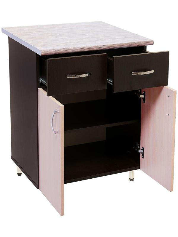 Шкаф напольный 600 Тоника, 2 ящика, 600х850х600, Венге/Дуб молочный