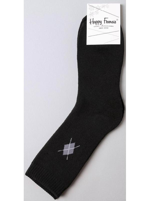 Носки мужские махровые, цвет чёрный, размер 27-29