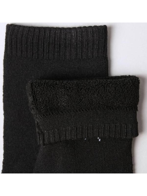 Носки мужские махровые, цвет чёрный, размер 25-27