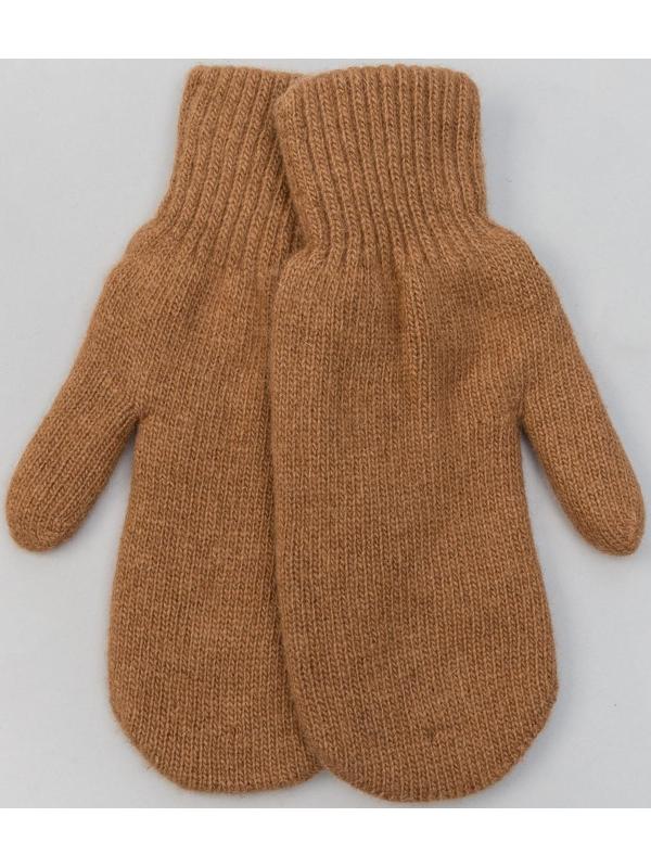 Варежки мужские из монгольской шерсти, цвет рыжий, размер 20-24