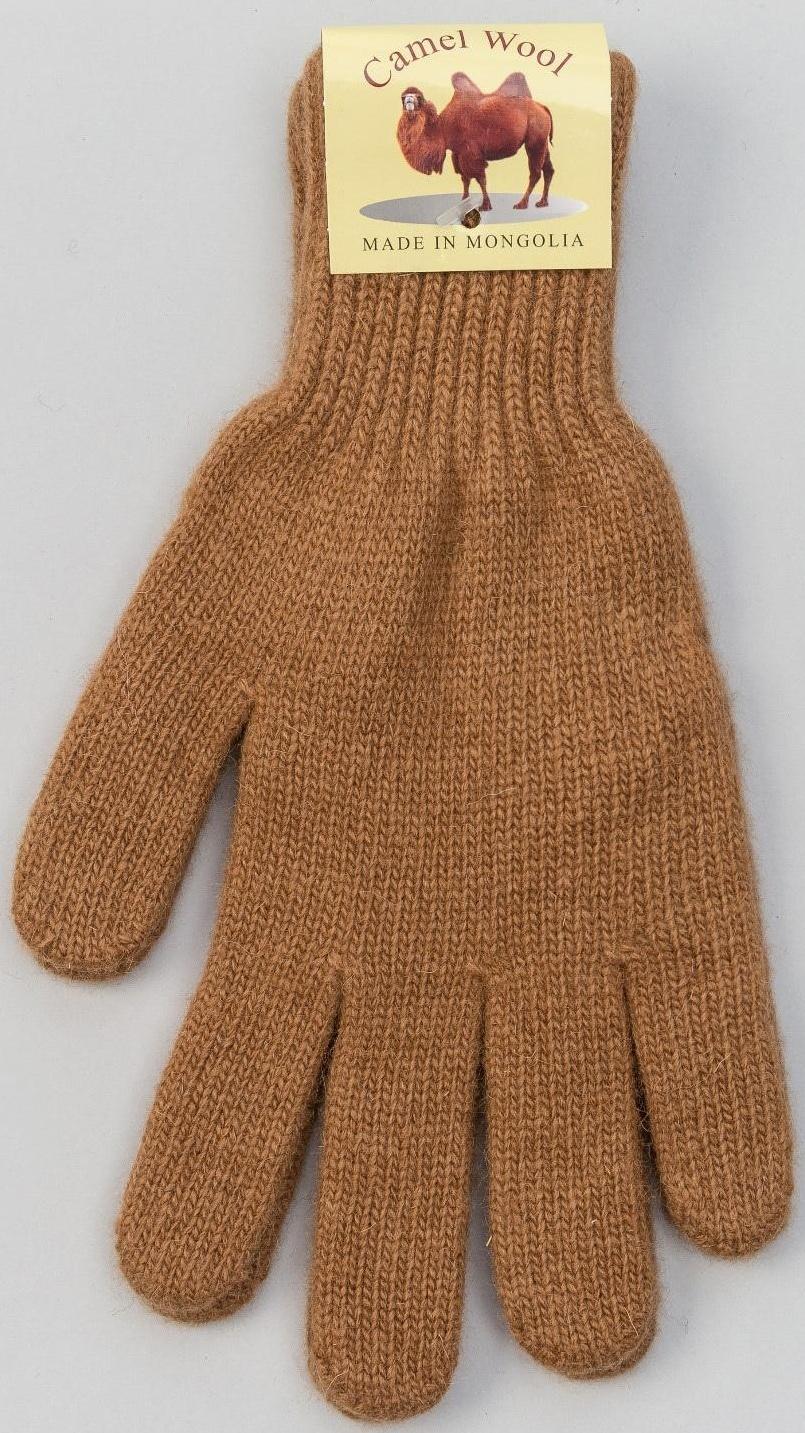 Перчатки мужские из монгольской шерсти, цвет рыжий, размер 20-24