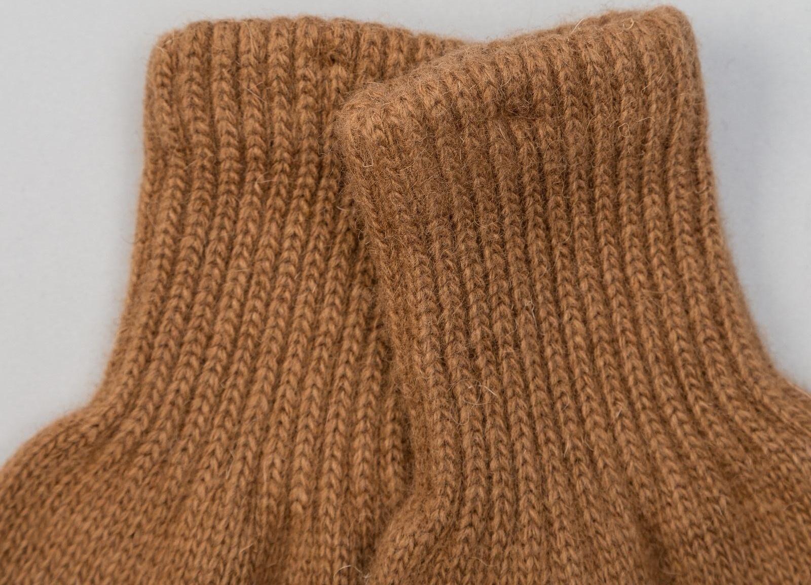 Перчатки мужские из монгольской шерсти, цвет рыжий, размер 20-24