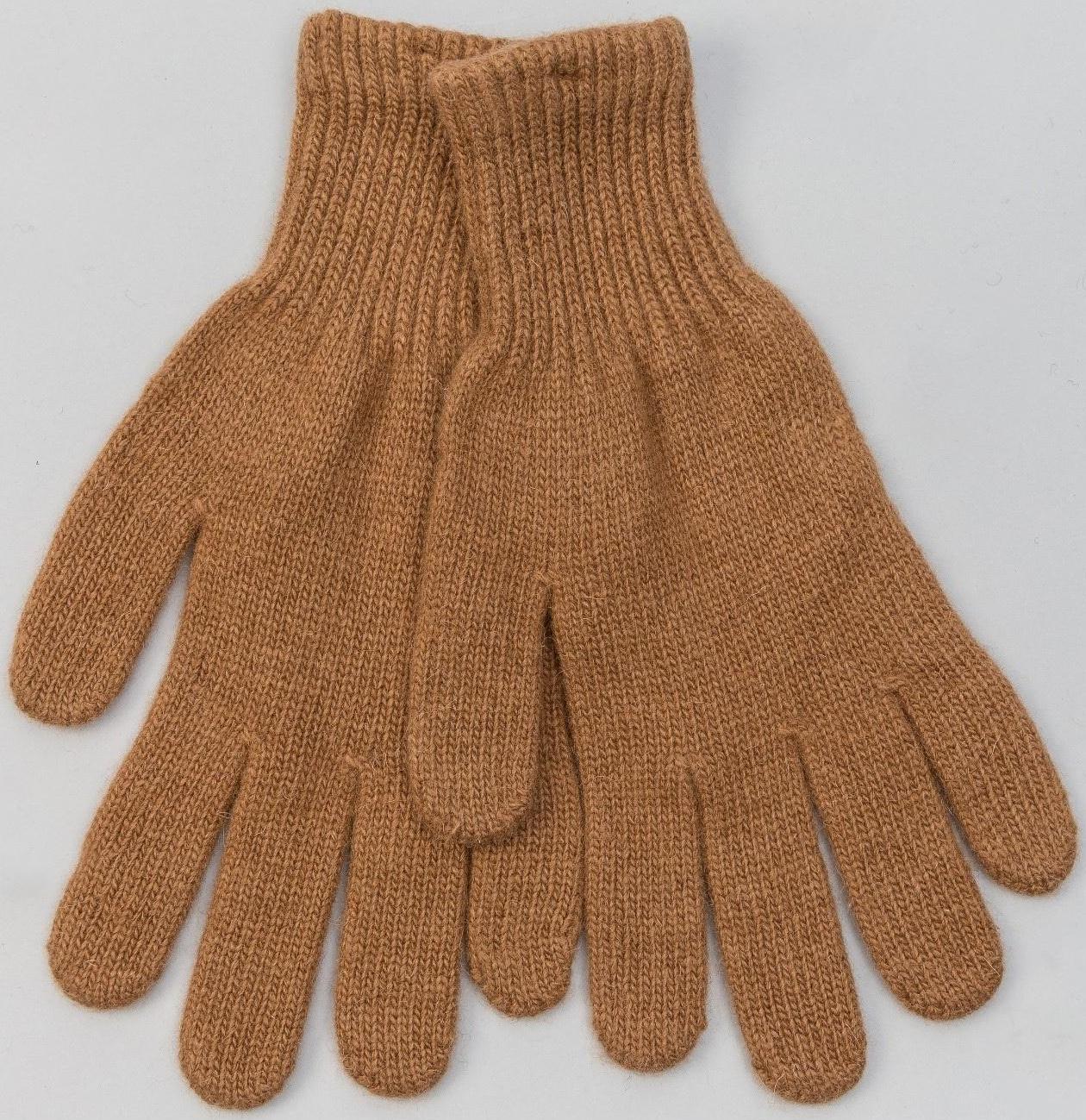 Перчатки мужские из монгольской шерсти, цвет рыжий, размер 20-24