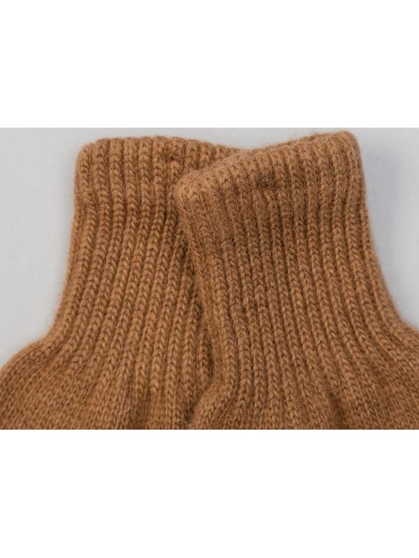 Перчатки мужские из монгольской шерсти, цвет рыжий, размер 20-24