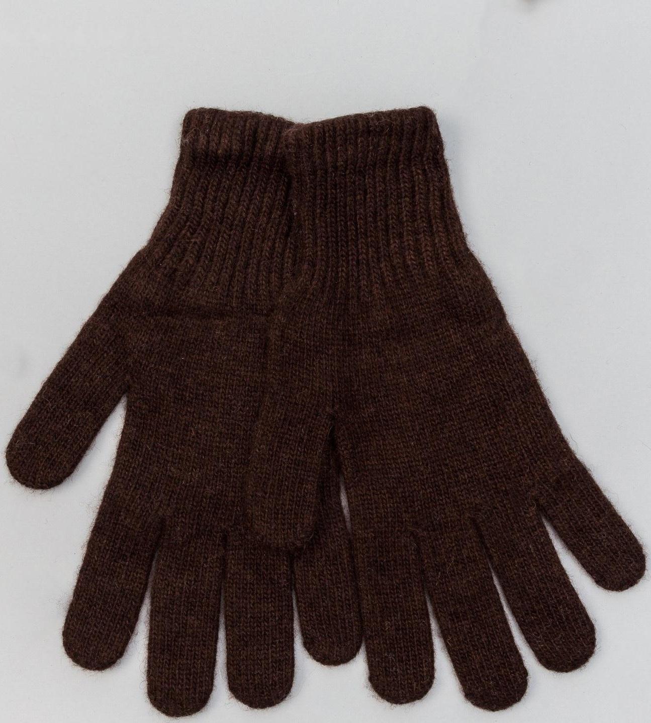 Перчатки мужские из монгольской шерсти, цвет шоколадный, размер 20-24