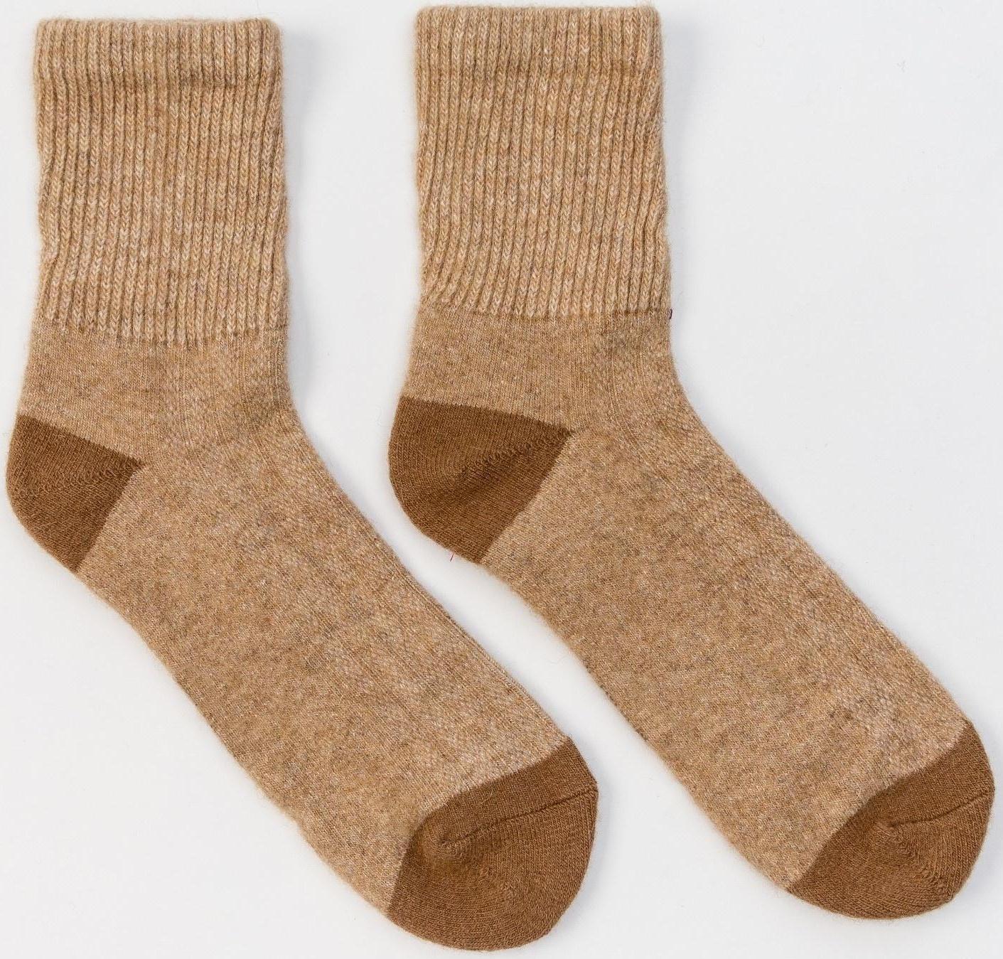 Носки мужские из монгольской шерсти, цвет бежевый, размер 27 (40-42)