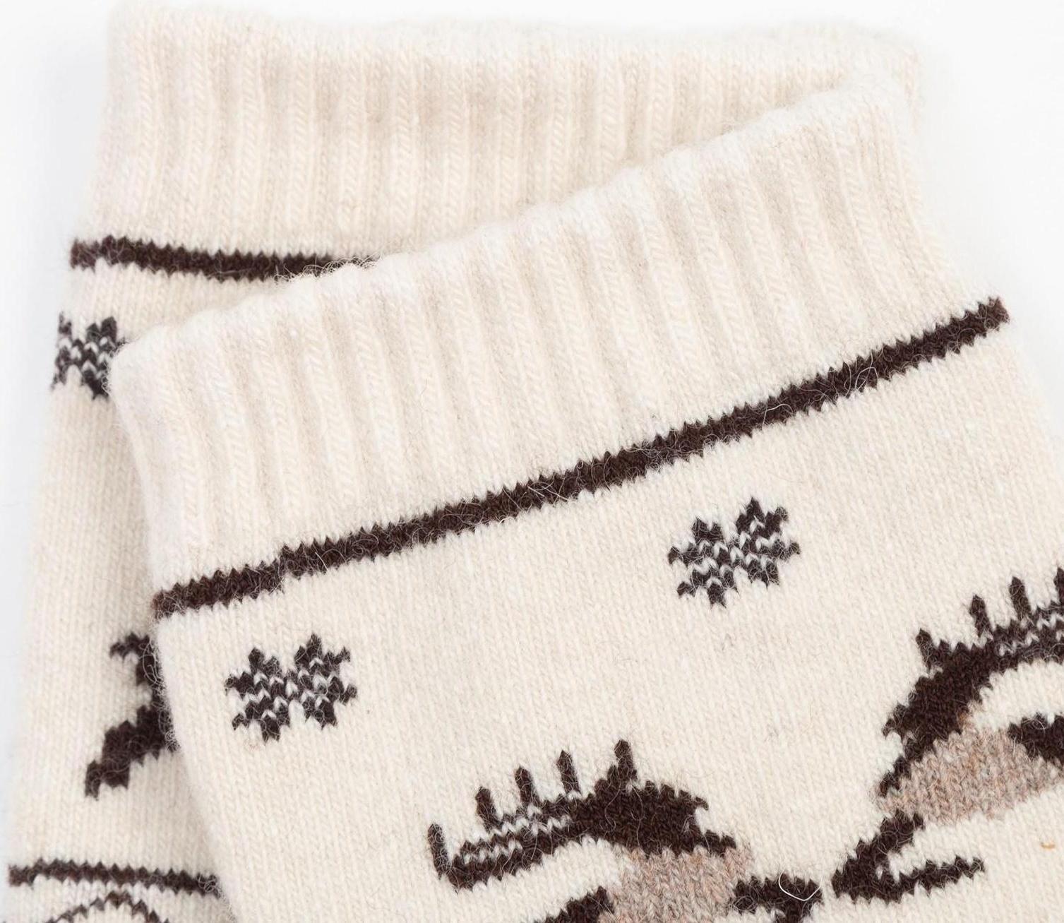 Носки женские из монгольской шерсти, цвет серый, размер 23 (34-36)