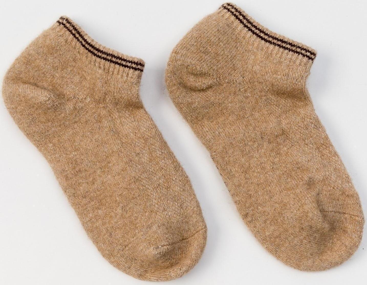 Носки женские из монгольской шерсти, цвет бежевый, размер 23 (34-36)