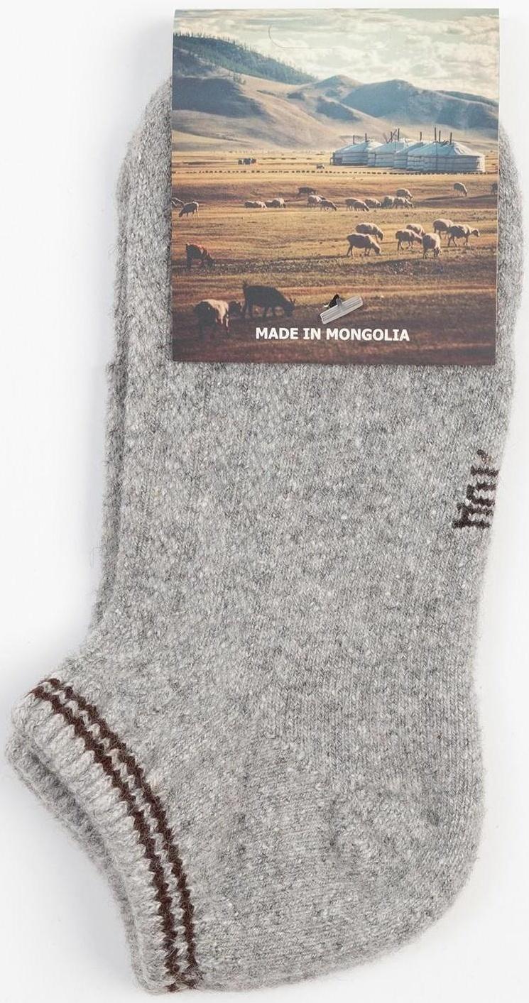 Носки женские из монгольской шерсти, цвет серый, размер 23 (34-36)