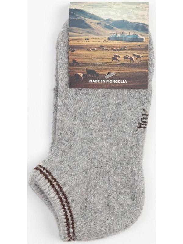 Носки женские из монгольской шерсти, цвет серый, размер 23 (34-36)