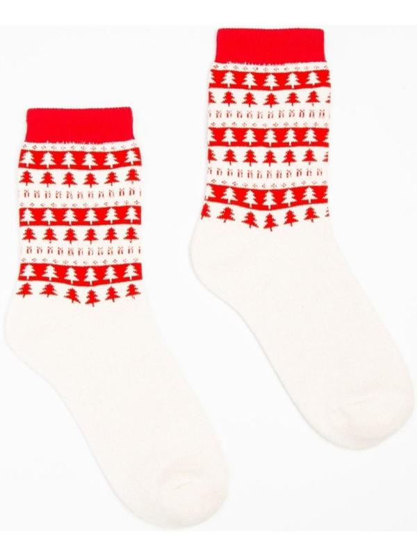 Носки женские тёплые GRAND, ёлочки, размер 23