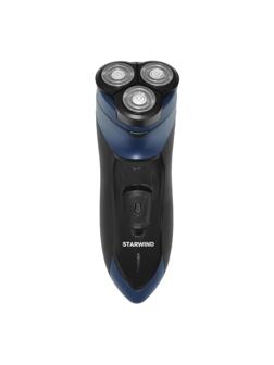 Электробритва Starwind SBS1503 реж.эл.:1 питан.:аккум. черный/синий