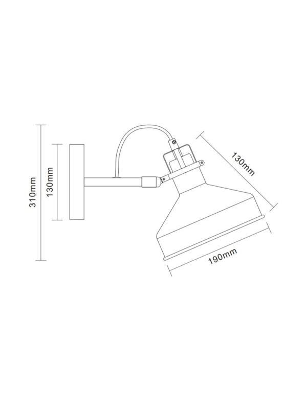 Бра Camelion WML-425 С73 серый + медь, 40 Вт, Е27