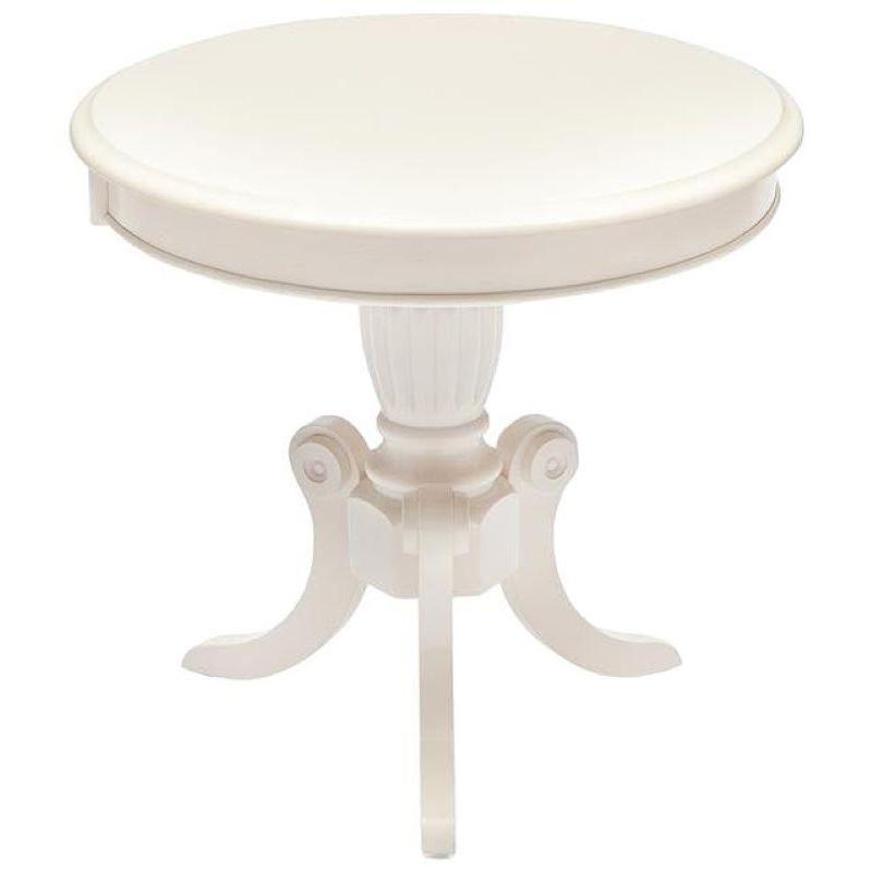 Стол обеденный UT_Moon ( MO-ET ),дерево гевея/мдф, 59х59х55см, ivory white