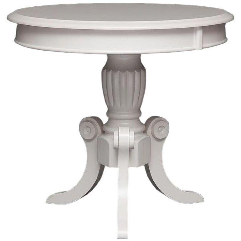 Стол обеденный UT_Moon ( MO-ET ),дерево гевея/мдф, 59х59х55см, ivory white