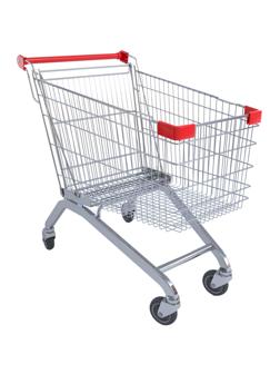 Тележка покупательская SM_А160 БДСПОП красный пластик