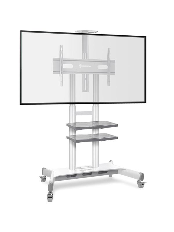 Стойка Onkron для телевизора с кронштейном 50-86, мобильная, белая TS1881
