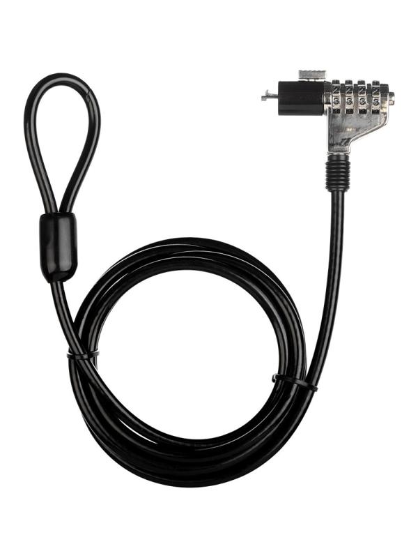 Тросик с замком для ноутбуков Continent NCL-104, код/замок, черн