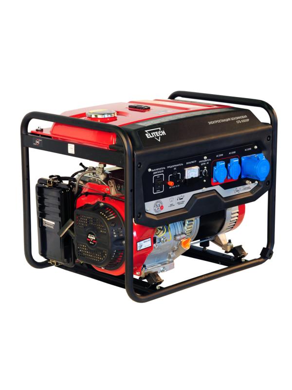 Генератор бензиновый ELITECH 5,0 кВт, AVR (СГБ 6500Р)