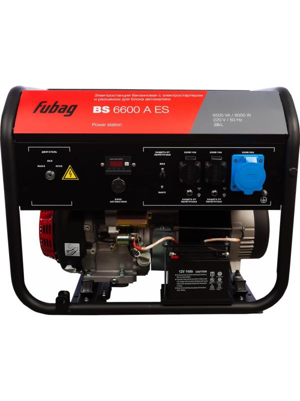 Генератор бензиновый FUBAG BS 6600 A ES, 6кВт, электростартер (641692)