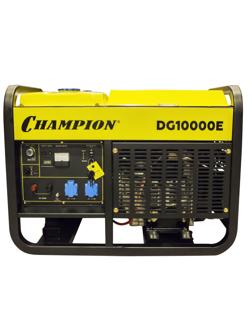Генератор дизельный CHAMPION 10кВт, эл.стартер,колеса (DG10000E)