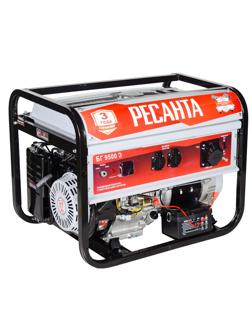 Генератор бензиновый РЕСАНТА БГ 9500 Э, 7.5кВт, электростарт (64/1/49)